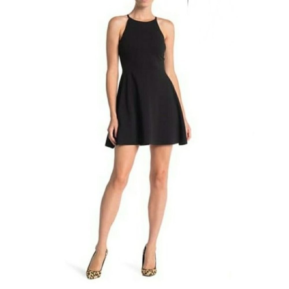 NWOT‎ Love...Ady Textured Skater Dress black - Size Small